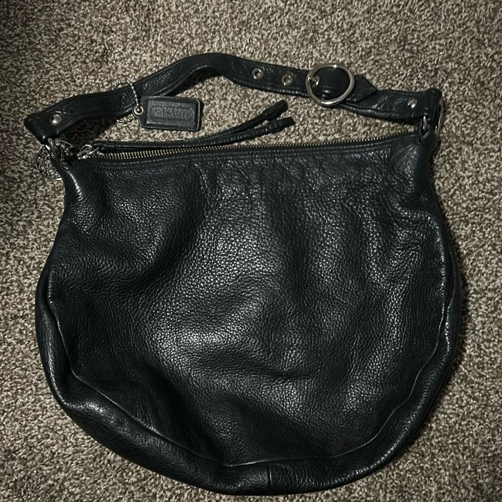 Coach leather bag.
